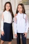 Блузка для девочки SP004 длинный рукав Кремовый