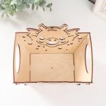Корзинка-шкатулка "Мордочка дракона" натуральный 18х12х14,5 см (набор 5 деталей)