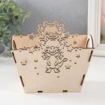 Корзинка-шкатулка "Дракоша" натуральный 18х12х14,5 см (набор 5 деталей)