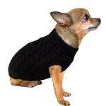 Кофта - свитер для мелких пород собак и кошек "BRO Style", косички, цвет черный, р XL