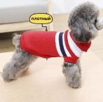Кофта - свитер для мелких пород собак и кошек "BRO Style", полосочки, цвет красный, р S