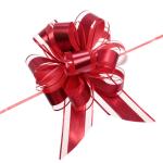 Бант для оформления подарка "Изящный подарок" 5 см, d=15 см, Красный
