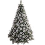 Ёлка "Богемия" 150 см, ПВХ+Леска, шишки, белое напыление (400 веток)