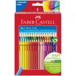 Карандаши цветные Faber-Castell Grip, 36цв., трехгран., заточен., картон., европодвес, 112442