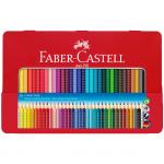 Карандаши цветные Faber-Castell Grip, 36цв., трехгран., заточен., метал. упак., 112435