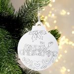 Ёлочное украшение под раскраску «Merry Christmas» размер: 10*12*0,5 см, 4 шт., краски 6 цв по 2 мл, кисть
