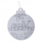 Ёлочное украшение под раскраску «Merry Christmas» размер: 10*12*0,5 см, 4 шт., краски 6 цв по 2 мл, кисть