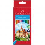 Карандаши цветные Faber-Castell Замок, 12цв., шестигр., заточ., картон, европодвес, 120112