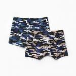 Боксеры детские, цвет камуфляжный микс, рост 104-116 см