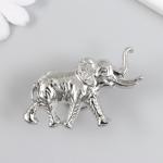 Ручка для шкатулки металл "Индийский слон" серебро 3,3х5,8 см