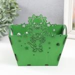 Корзинка-шкатулка "Дракоша" зеленый 18х12х14,5 см (набор 5 деталей)
