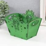 Корзинка-шкатулка "Дракоша" зеленый 18х12х14,5 см (набор 5 деталей)