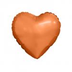 Шар фольгированный 9" «Мини-сердце», с клапаном, набор 5 шт., цвет папайя"