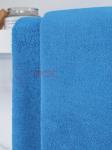 Махровое полотенце без бордюра голубое ПМ-62