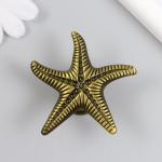 Ручка для шкатулки металл "Морская звезда" бронза 5,3х5,3х2,3 см
