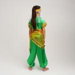 Карнавальный костюм «Восточная красавица. Азиза», цвет зелёно-жёлтый, рост 110-116 см
