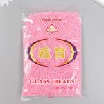 Бисер стекло 12/0 "Холодный розовый" полупрозрачный перламутр 450 гр