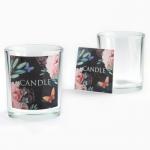 Стакан для свечи с наклейкой  "Candle", 5 х 6 х 5 см