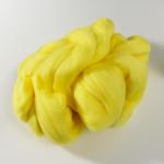 Гребенная лента 100% тонкая мериносовая шерсть 100гр (27 лимон)