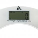 Весы напольные luazon lve-003, электронные, до 180 кг, 1хcr2032, стекло, белые Luazon Home