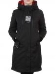 1913 BLACK Пальто женское зимнее облегченное (синтепон 150 гр.)