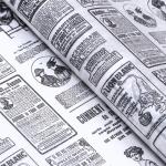 Бумага жиростойкая парафинированная "Газета французская", 0,38х10 м