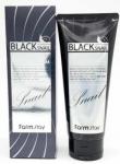 FARMSTAY BLACK SNAIL Глубокоочищающая пенка с муцином черной улитки и угольной пудрой, 180мл