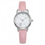 Часы наручные женские "Котик", d-2.8 см, розовый ремешок