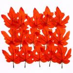 Декор "Осенний лист" набор 15 шт, размер 1 шт 9*11*0,2 см, цвет оранжевый