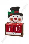 Вечный календарь деревянный "Снеговик" 7,3*11 см (SF-7556)
