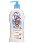ТИК-ТАК 350мл Детская пенка Клубника с молоком для мытья волос и тела