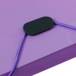 Папка на резинке А65, 12 отделений, узоры, фиолетовая пастель