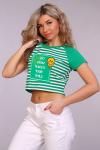 Женская футболка 15305 Зеленый