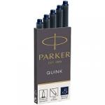 Картриджи чернильные Parker "Cartridge Quink" темно-синие, 5 шт., блистер