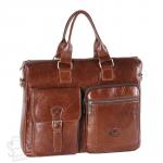 Портфель мужской кожаный 0065 brown Zinixs