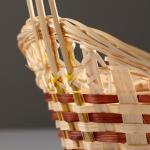 Корзина плетеная «Ладья», 32*23*10 см, бамбук