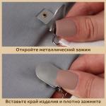 Зажимы на резинке, 2,5 * 27 см, цвет белый