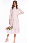 *Платье KaVari 1023 молочный принт тюльпаны