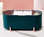Органайзер для хранения ватных дисков "ПИАНОНО", цвет бирюзово - зелёный, 21*8,5*9см (коробка)
