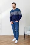 Мужской джемпер без воротника BeGood AW22MK282 Темно-синий/темно-бирюзовый