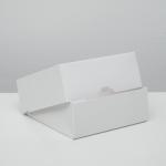 Кондитерская упаковка с окном, белая, 18 х 18 х 10 см