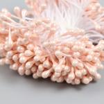 Тычинки для цветов "Капельки глянец персик" набор 300 шт длина 6 см