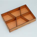 Деревянная коробка 6 ячеек, 30 х 21 х 5 см