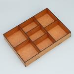Деревянная коробка 7 ячеек, 30 х 21 х 5 см