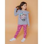 Футболка LOL д/д с дл.рук.крыло ГЛАМУР серый меланж 122