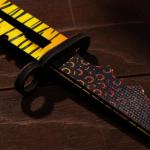 Сувенирное оружие из дерева «Штык нож», жёлтый леопард