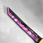 Сувенир деревянный "Нож Танто", в ножнах, фиолетовый