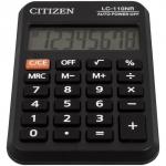 Калькулятор карманный Citizen "LC-110NR", 8-разрядный, 58 х 88 х 11 мм, питание от батарейки, черный