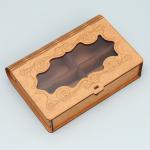 Деревянная коробка с ячейками «Вензеля», 22 х 12,5 х 5 см