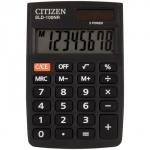 Калькулятор карманный Citizen "SLD-100NR", 8-разрядный, 58 х 88 х 10 мм, двойное питание, чёрный